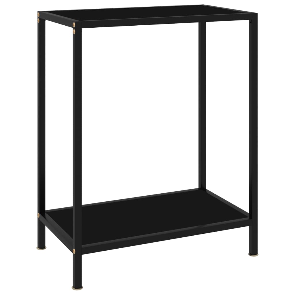 Avlastningsbord Konsollbord DIV.Svart 60x35x75 cm herdet glass