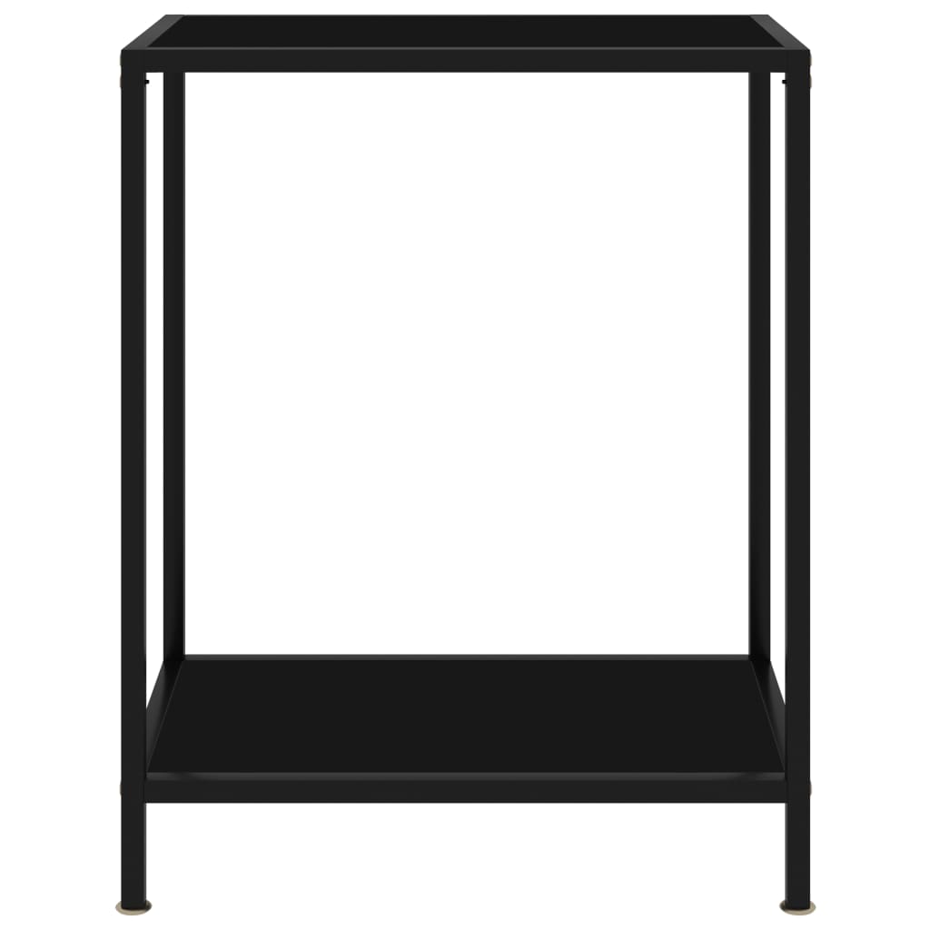 Avlastningsbord Konsollbord DIV.Svart 60x35x75 cm herdet glass
