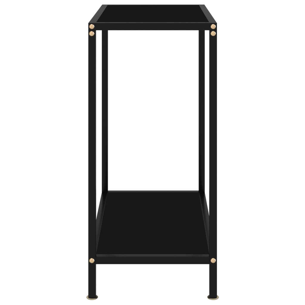 Avlastningsbord Konsollbord DIV.Svart 60x35x75 cm herdet glass