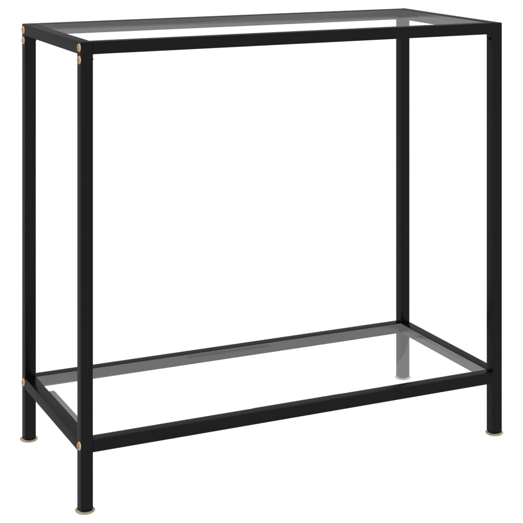 Avlastningsbord konsollbord DIV. gjennomsiktig 80x35x75 cm herdet glass