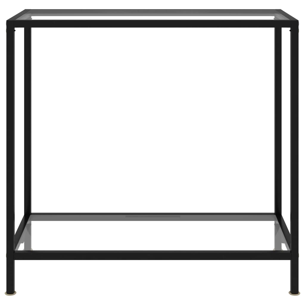 Avlastningsbord konsollbord DIV. gjennomsiktig 80x35x75 cm herdet glass