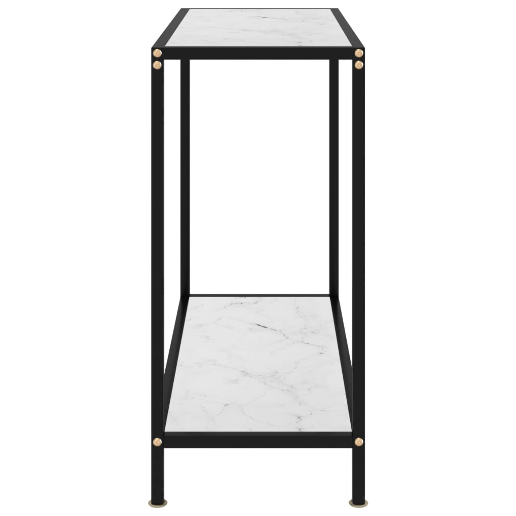 Avlastningsbord Konsollbord Hvit 80x35x75 cm herdet glass