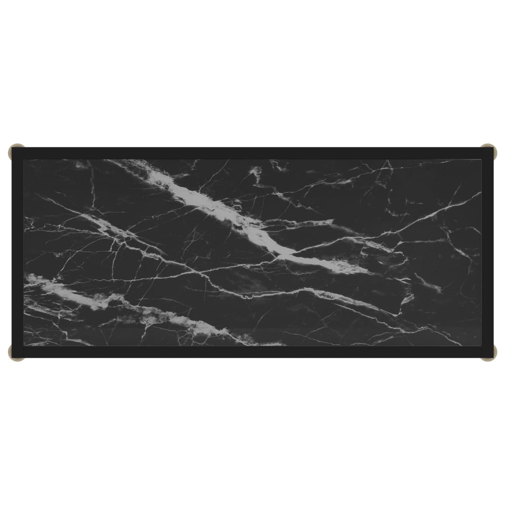 Avlastningsbord Konsollbord Svart 80x35x75 cm herdet glass