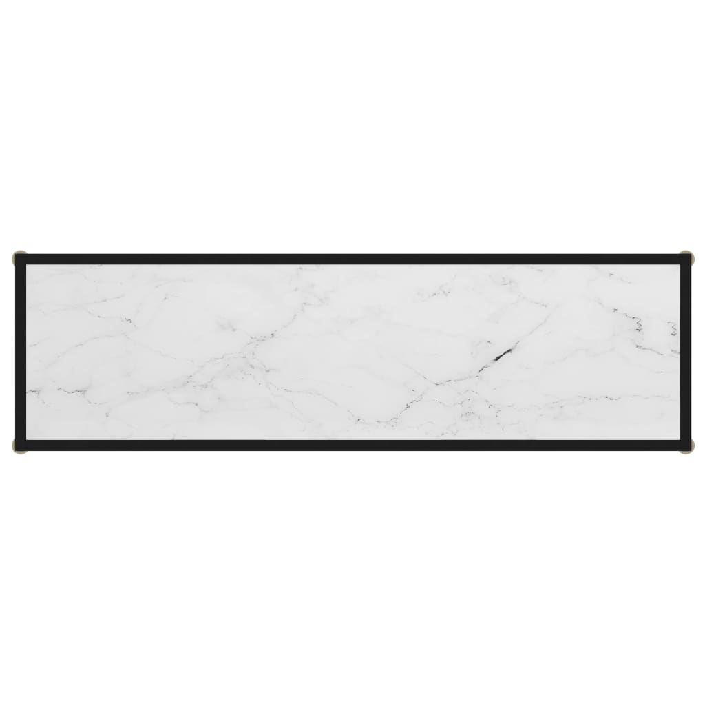 Avlastningsbord Konsollbord Hvit 120x35x75 cm herdet glass