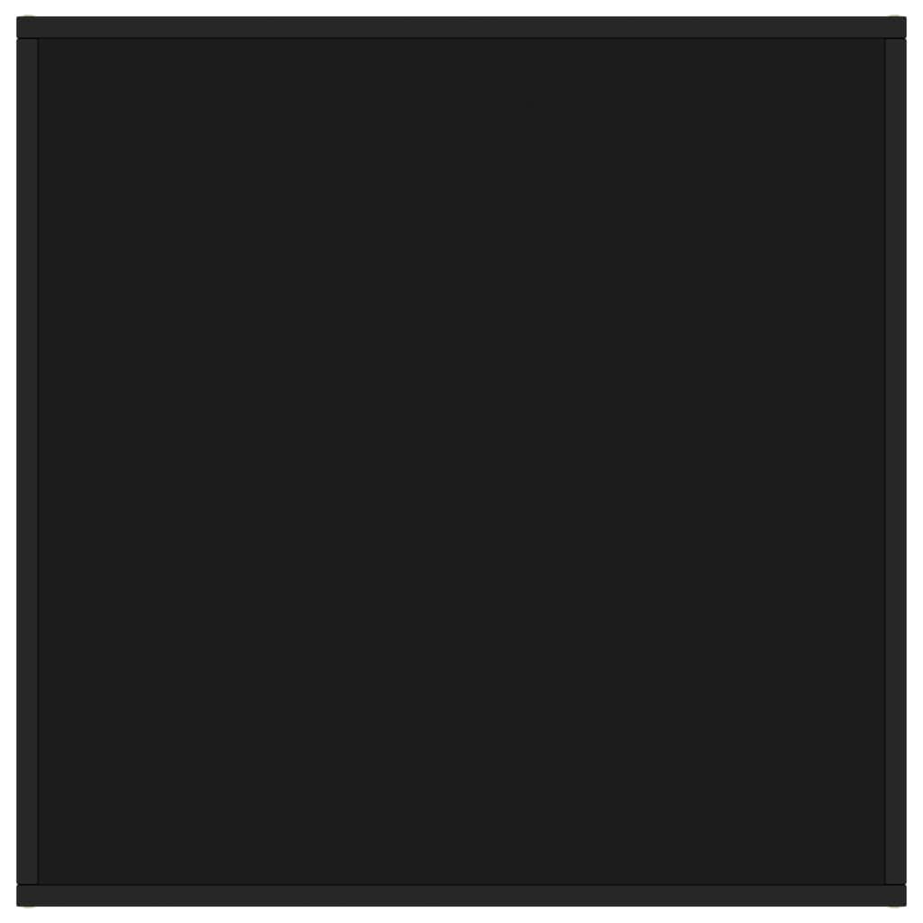 Salongbord Sofabord Svart med Svart glass 80x80x35 cm