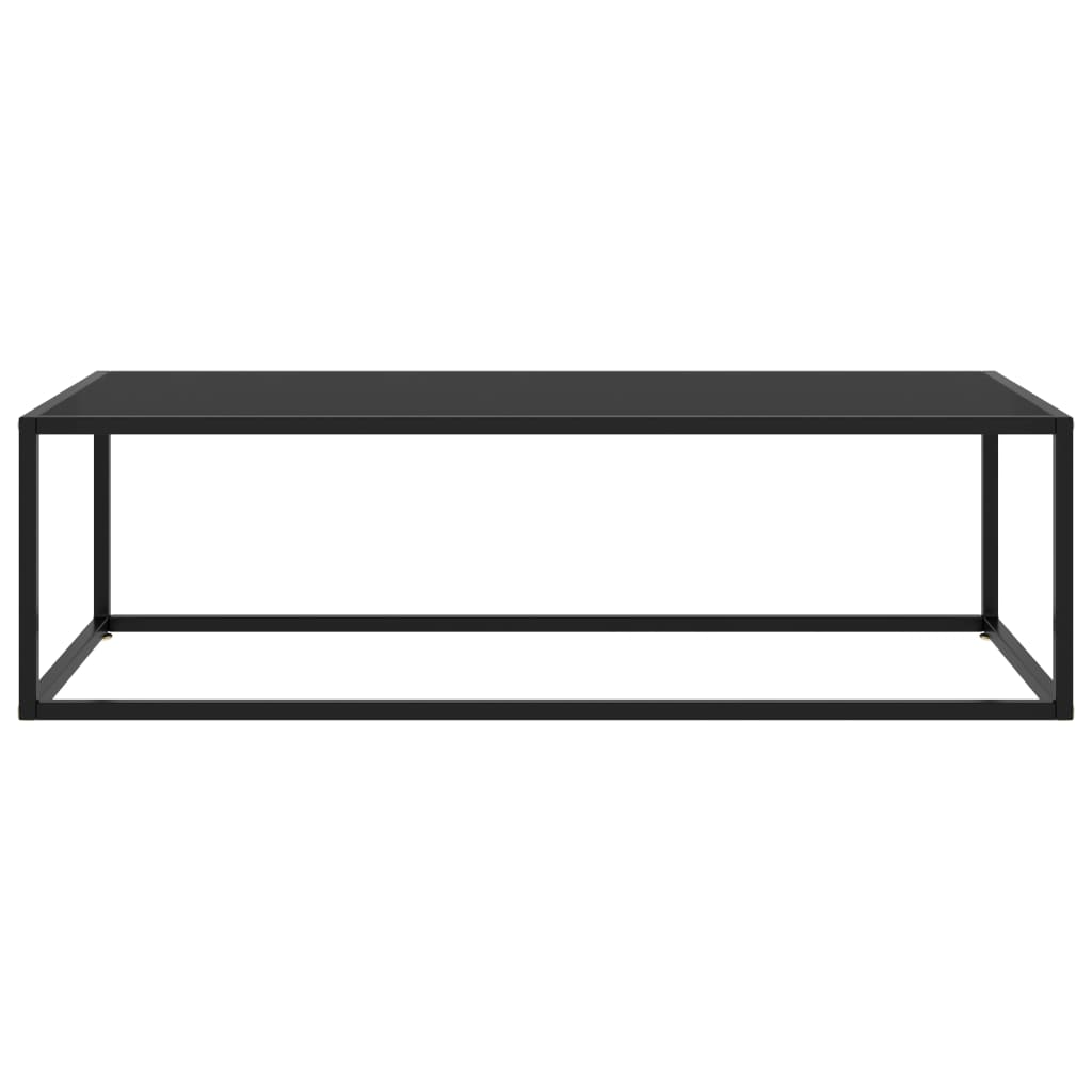 Salongbord Sofabord Svart med Svart glass 120x50x35 cm