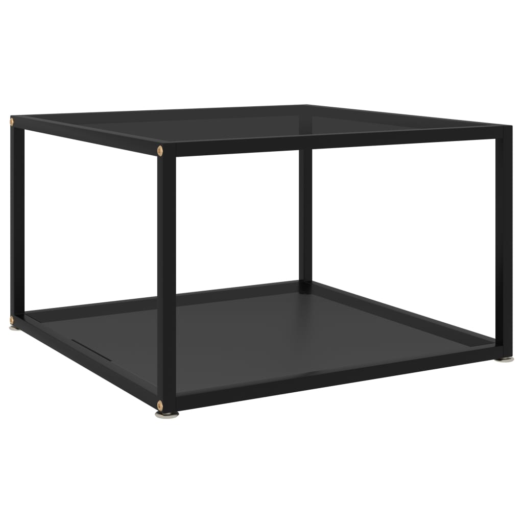 Salongbord Sofabord Svart 60x60x35 cm herdet glass