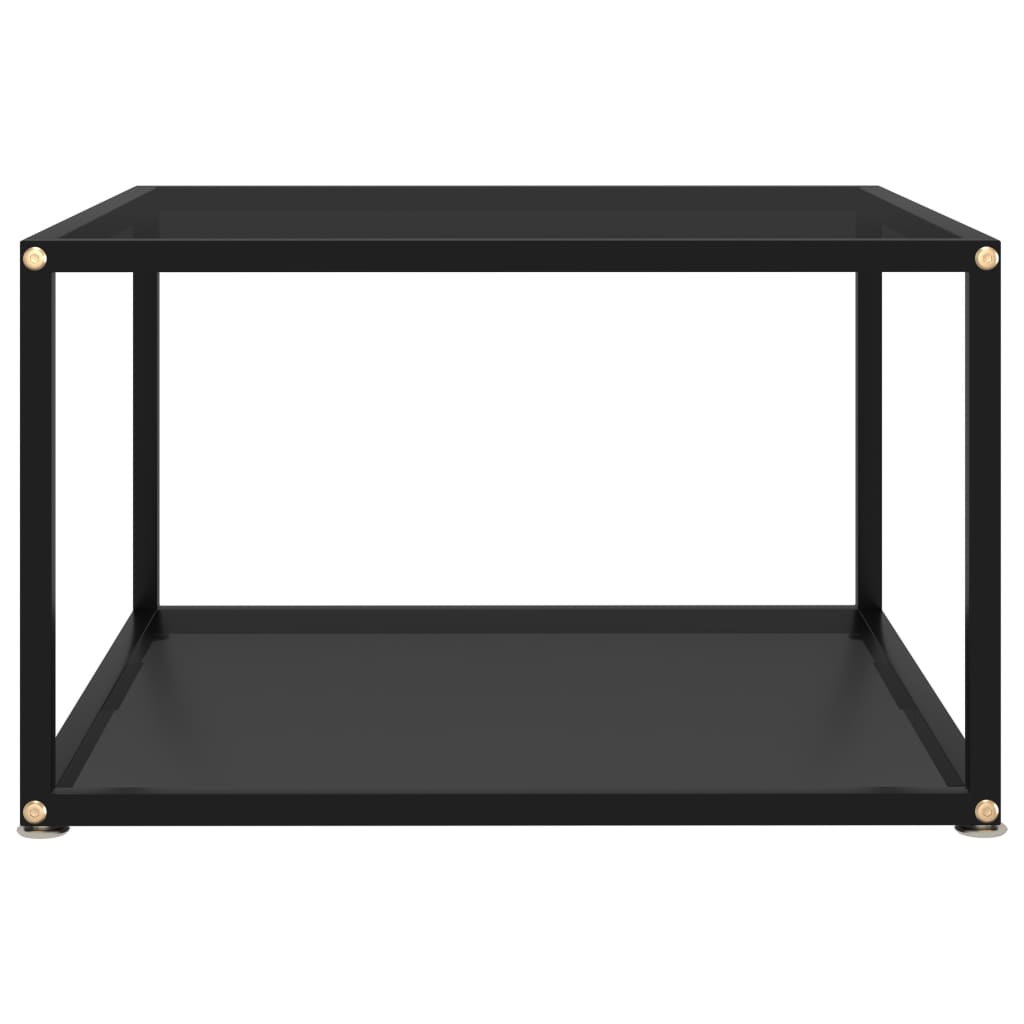 Salongbord Sofabord Svart 60x60x35 cm herdet glass
