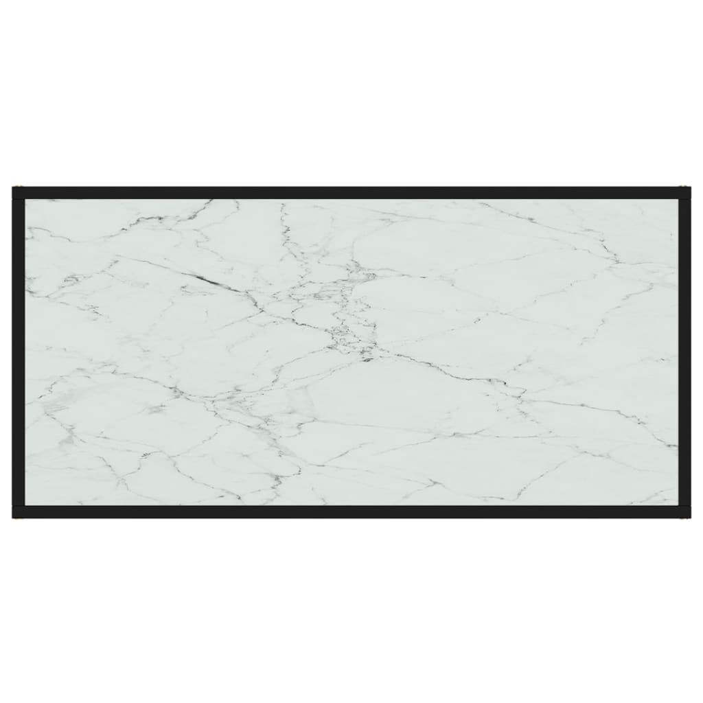 Salongbord Sofabord Hvit 100x50x35 cm herdet glass