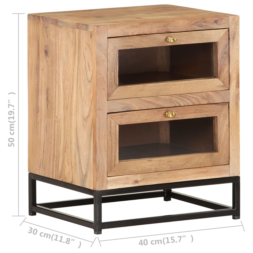 Nattbord Sengbord Tre Heltre Akasietre 40x30x50 cm