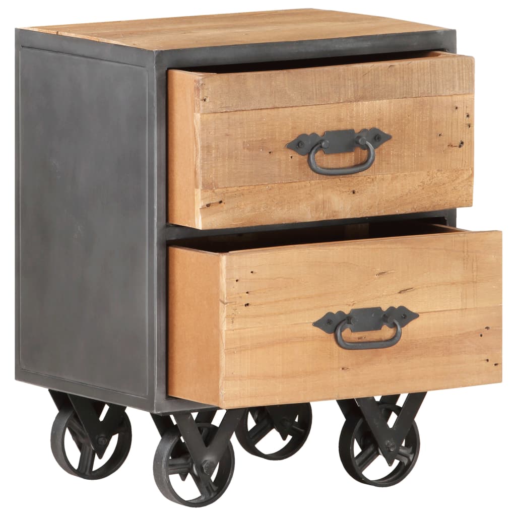 Nattbord Sengbord Tre Gjenvunnet Heltre 40x30x51 cm