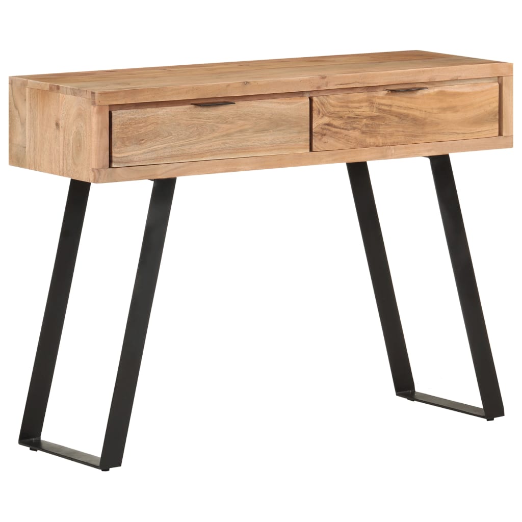 Avlastningsbord Konsollbord Tre 100x35x76 cm heltre akasie med naturlig kant