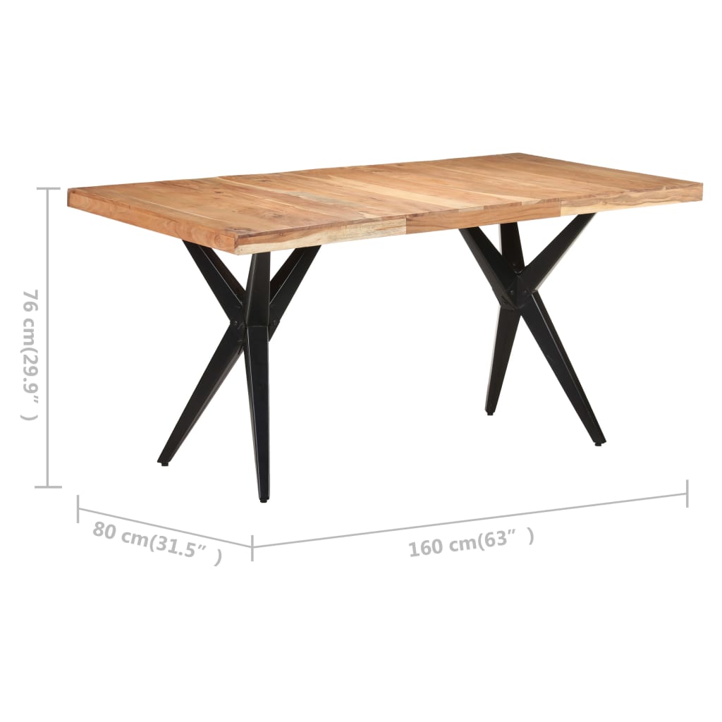 Spisebord 160x80x76 cm heltre akasie