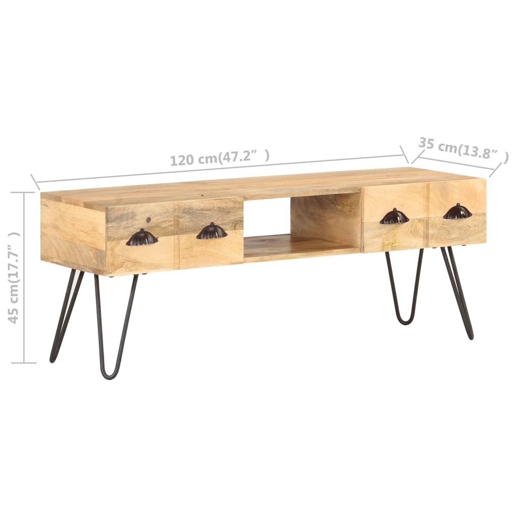 TV-Møbel Tre TV-benk heltre mango 120x35x45 cm