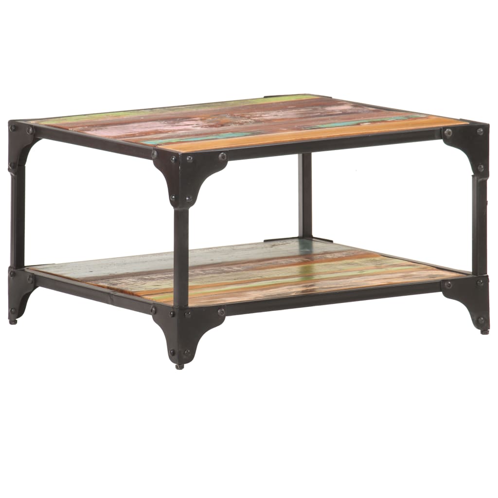 Salongbord Sofabord Tre Gjenvunnet Heltre 60x60x35 cm