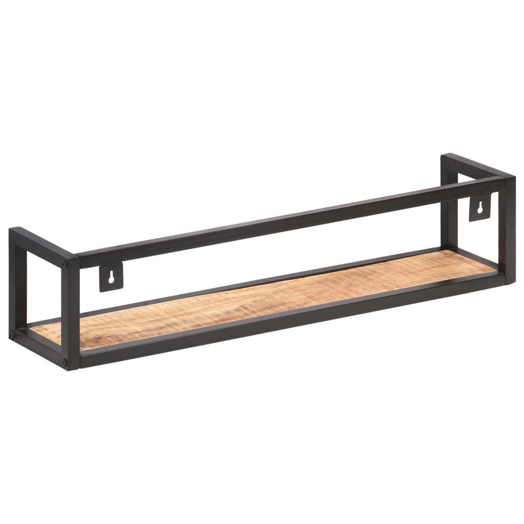 Vegghylle Tre 2 stk 80 cm grov heltre mango