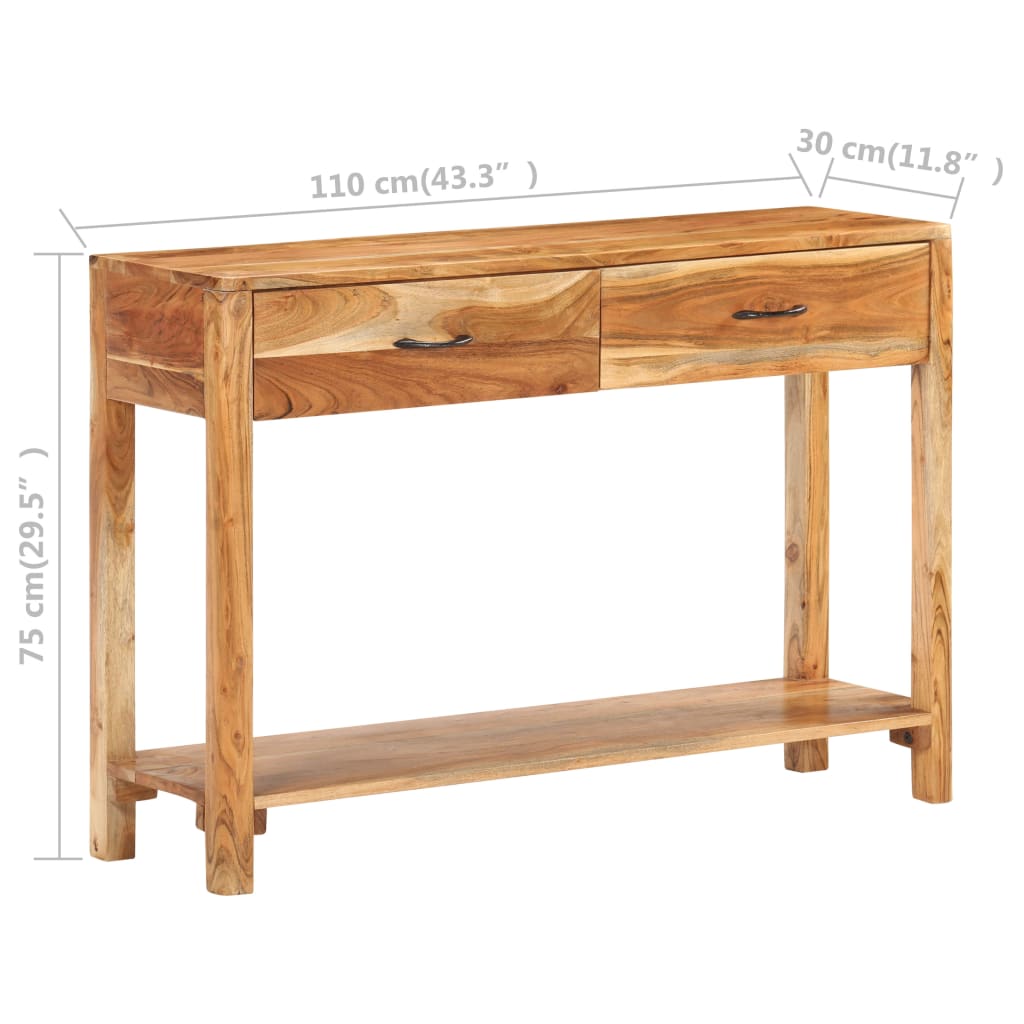 Skjenk Tre 110x30x75 cm heltre akasie