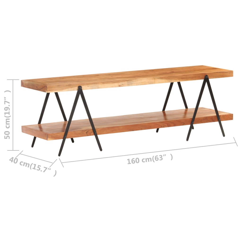 TV-Møbel Tre Tv-benk heltre akasie 160x40x50 cm
