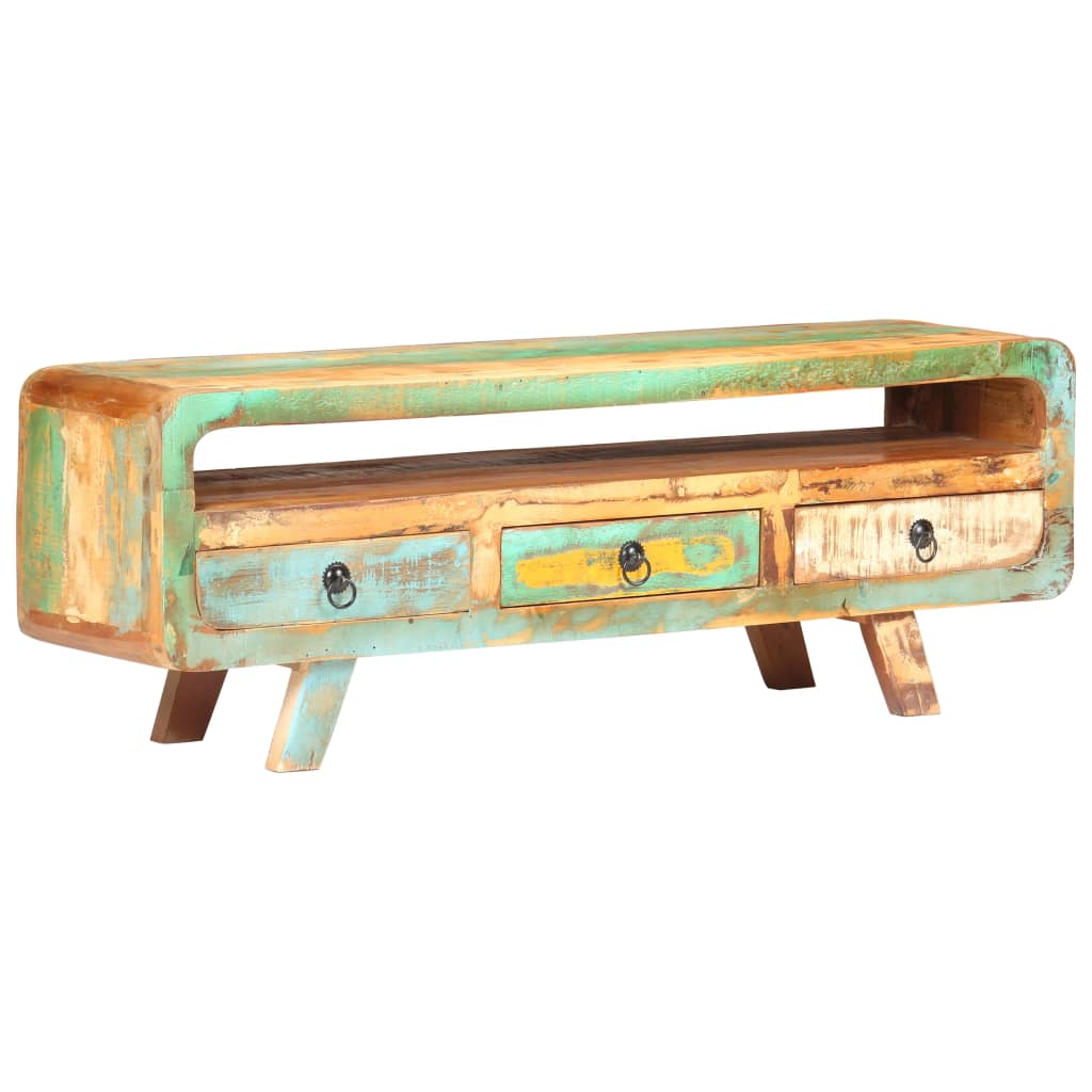 TV-Møbel Tre TV-benk 117x30x41 cm gjenvunnet heltre