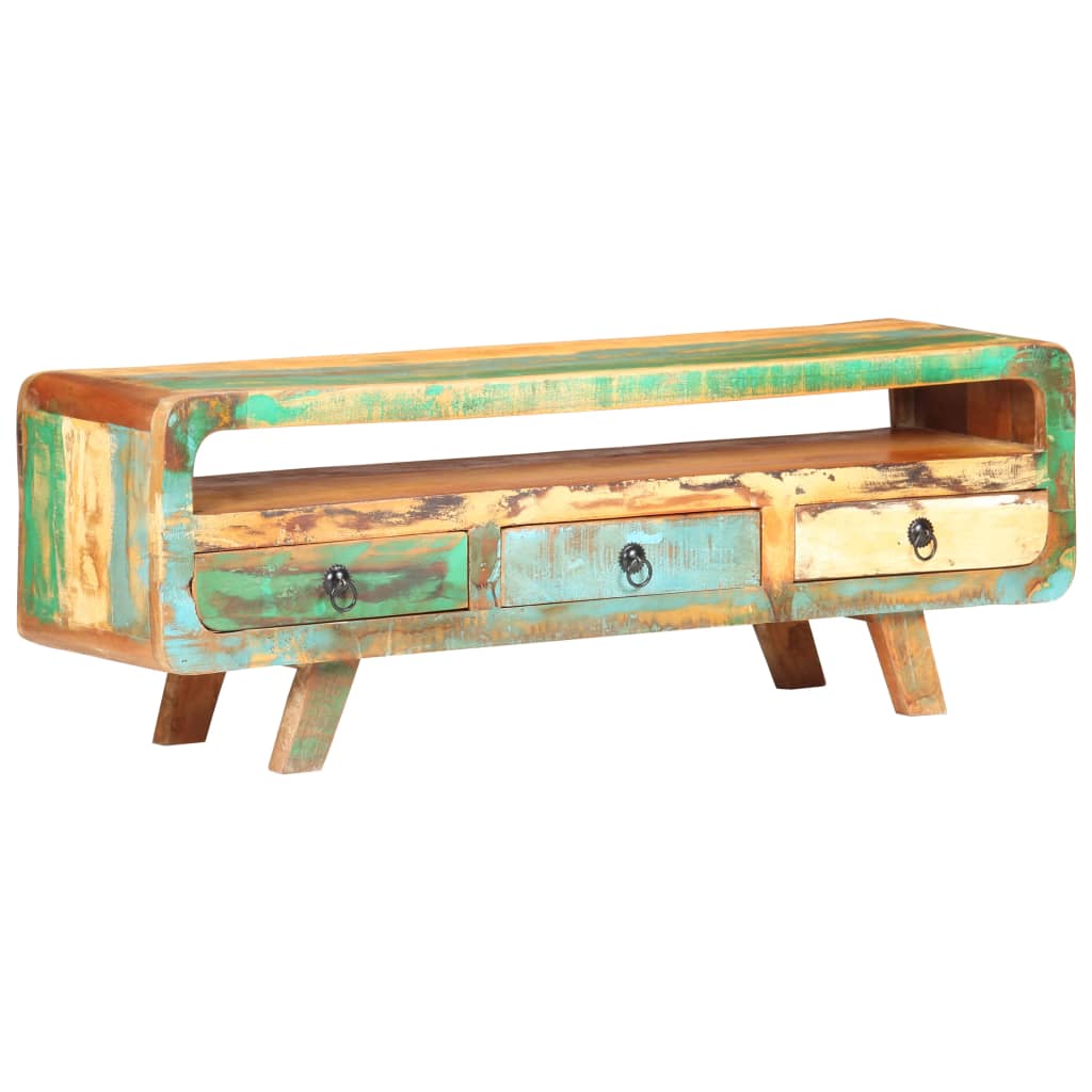 TV-Møbel Tre TV-benk 117x30x41 cm gjenvunnet heltre