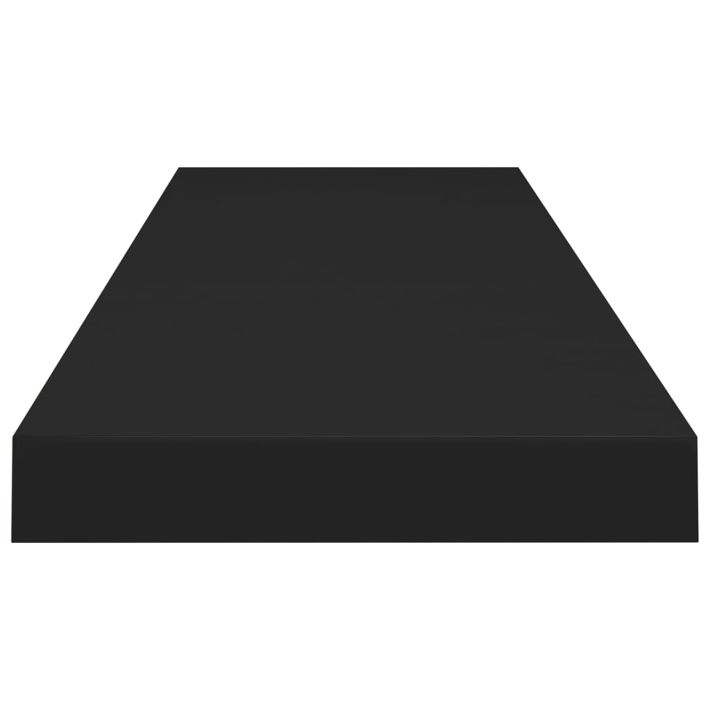 Vegghylle Svart Flytende 4 stk 90x23,5x3,8 cm