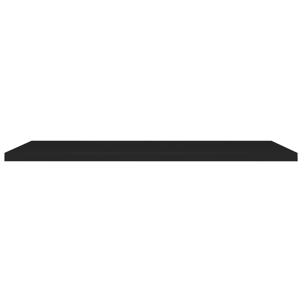 Vegghylle Svart Flytende 4 stk 120x23,5x3,8 cm MDF