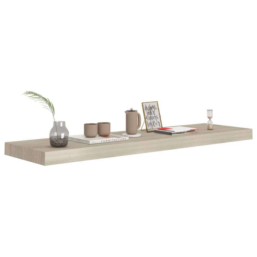 Vegghylle Brun Eik Flytende 4 stk 90x23,5x3,8 cm