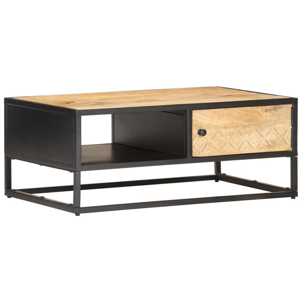 Salongbord Sofabord Tre Heltre Mango med utskåret dør 90x55x36 cm