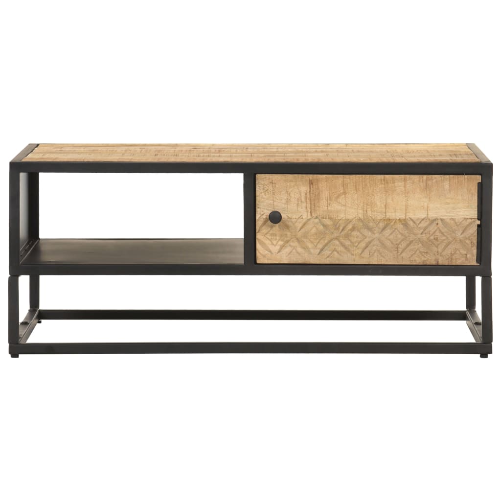 Salongbord Sofabord Tre Heltre Mango med utskåret dør 90x55x36 cm