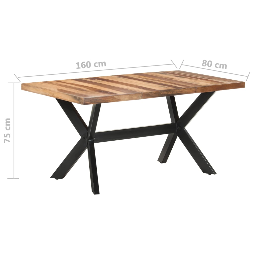 Spisebord 160x80x75 cm heltre med honningfinish