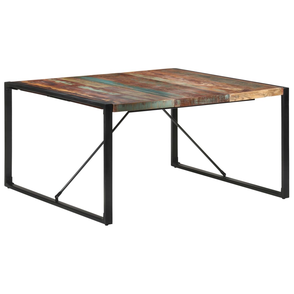 Spisebord 140x140x75 cm gjenvunnet heltre