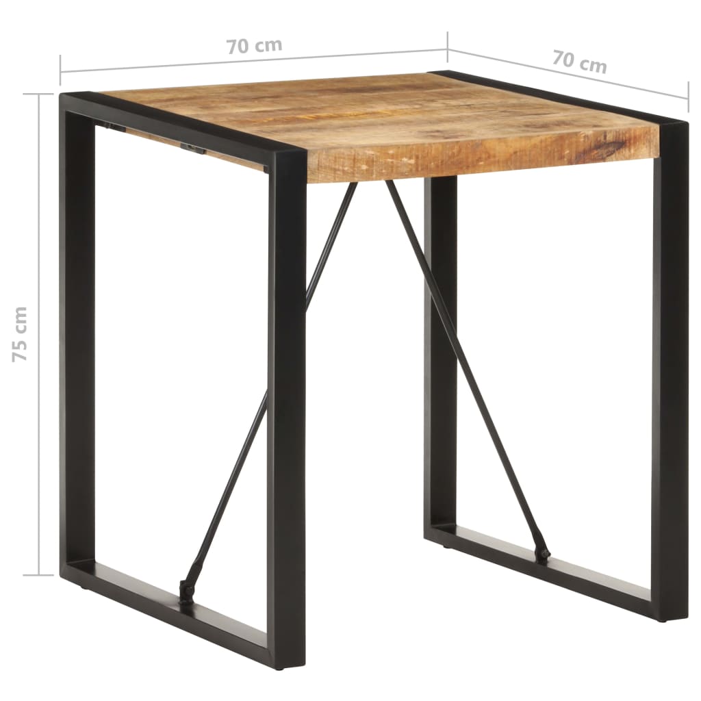 Spisebord Kjøkkenbord Tre 70x70x75 cm grov heltre mango