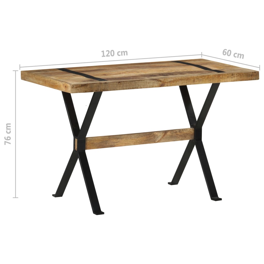Spisebord Kjøkkenbord Tre 120x60x76 cm grovt mangotre