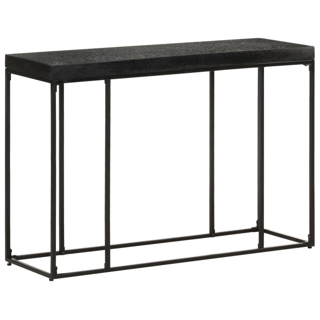 Avlastningsbord konsollbord Svart 110x35x76 cm heltre akasie og mango