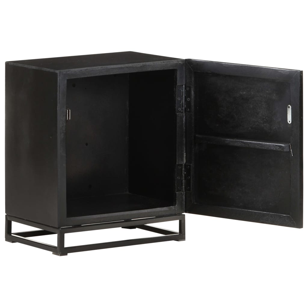 Nattbord Sengbord Svart 40x30x50 cm heltre mangotre