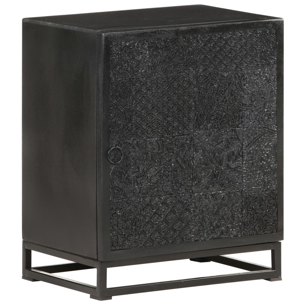 Nattbord Sengbord Svart 40x30x50 cm heltre mangotre