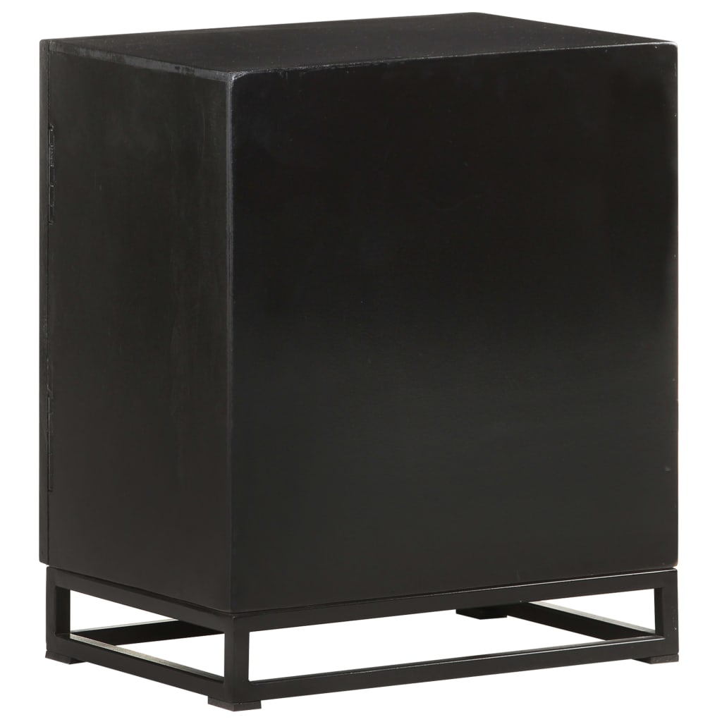 Nattbord Sengbord Svart 40x30x50 cm heltre mangotre