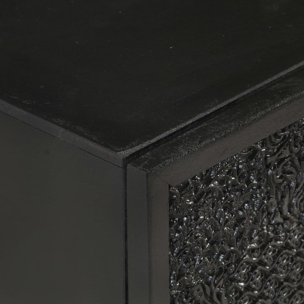 Nattbord Sengbord Svart 40x30x50 cm heltre mangotre
