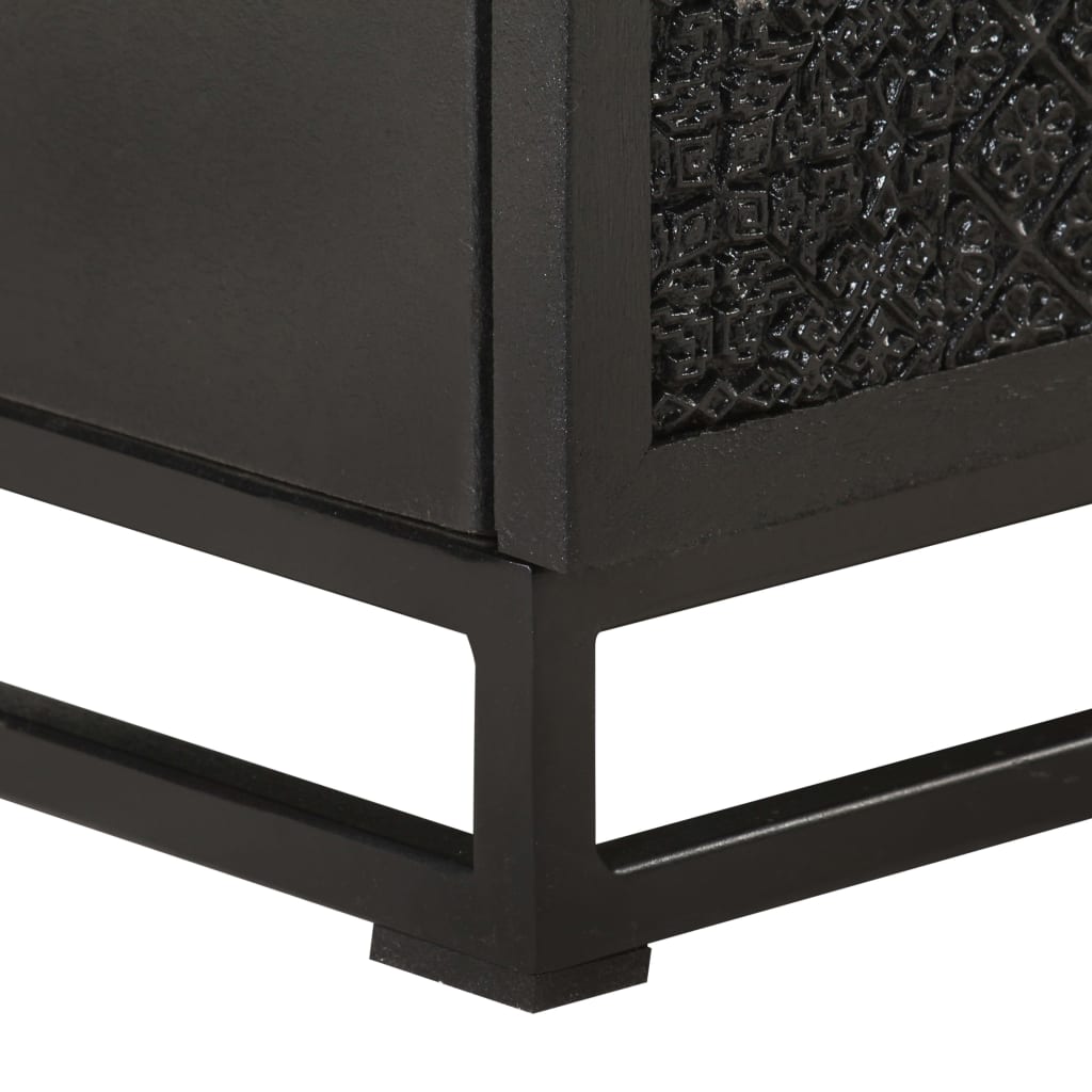 Nattbord Sengbord Svart 40x30x50 cm heltre mangotre