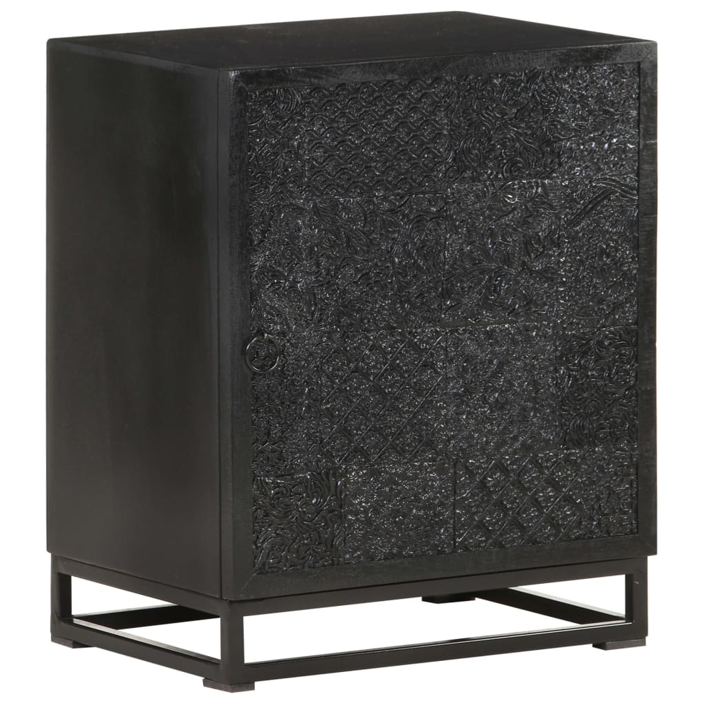 Nattbord Sengbord Svart 40x30x50 cm heltre mangotre