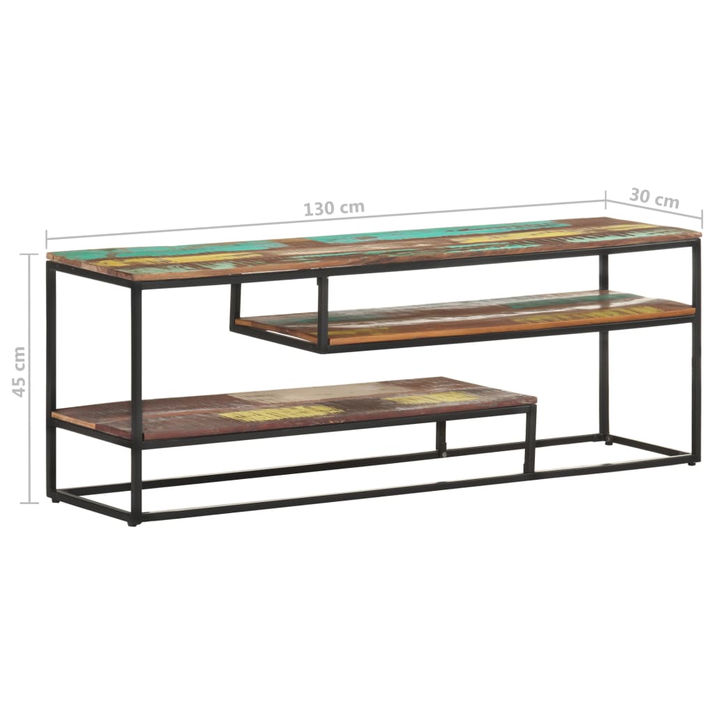 TV-Møbel Tre TV-skap 130x30x45 cm gjenvunnet heltre