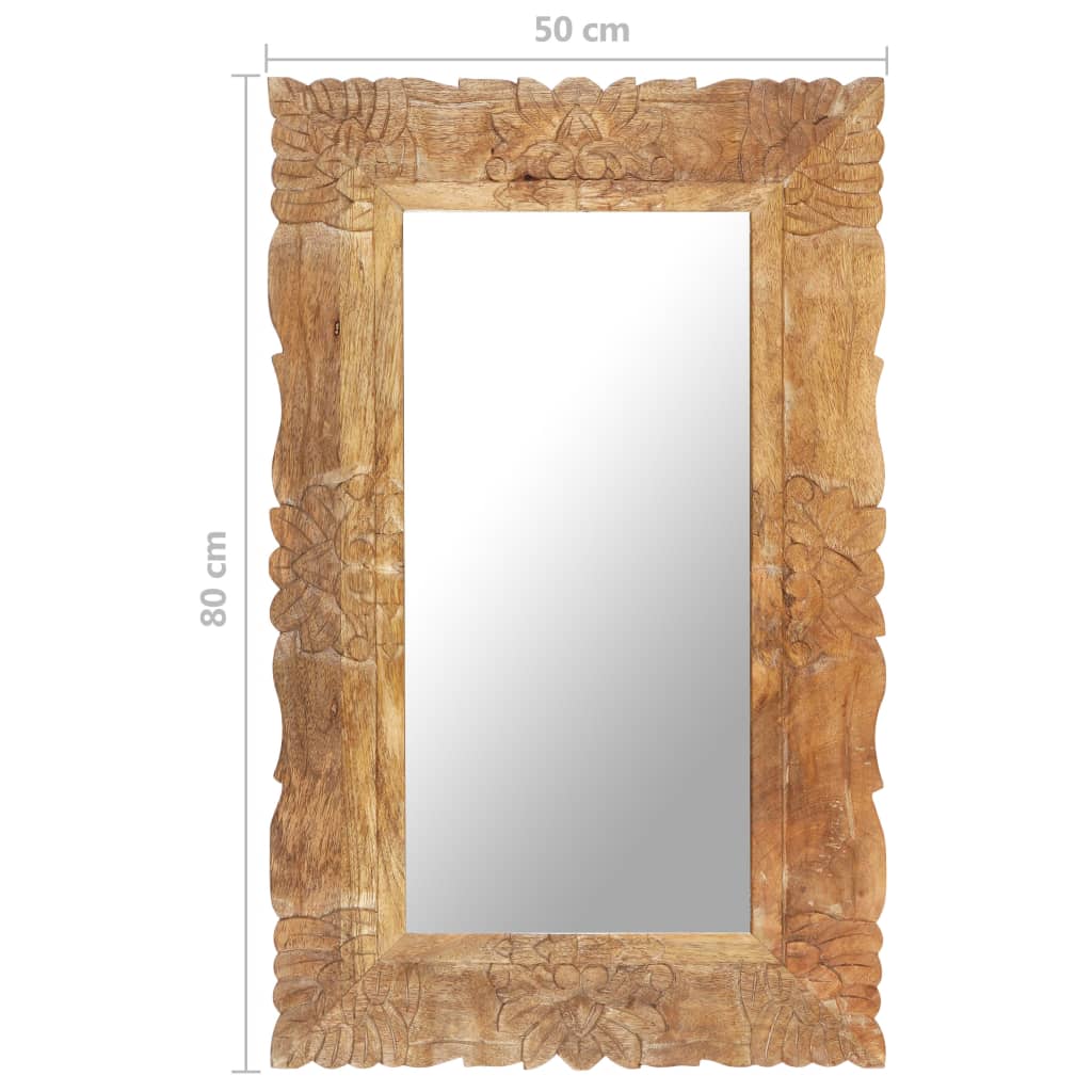 Veggspeil 80x50 cm heltre mango