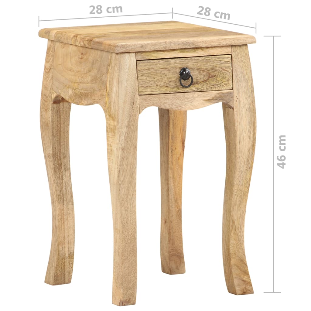 Nattbord Sengbord Tre 28x28x46 cm heltre mango