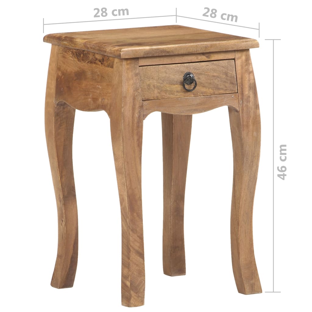 Nattbord Sengbord Tre 28x28x46 cm heltre mango