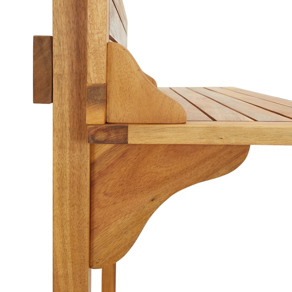 Barbord for balkong 90x37x122,5 cm heltre akasie