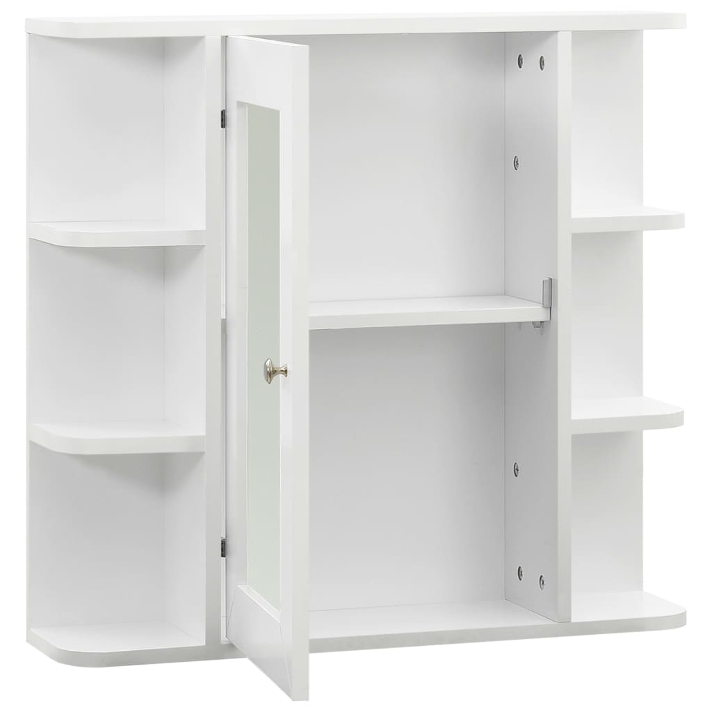 Baderomsspeil Speilskap til baderom Hvit 66x17x63 cm