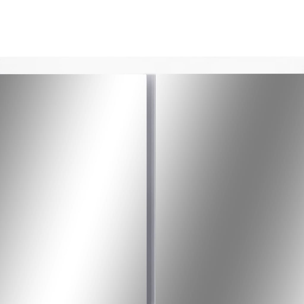 Baderomsspeil Speilskap med LED Hvit 80x15x60 cm