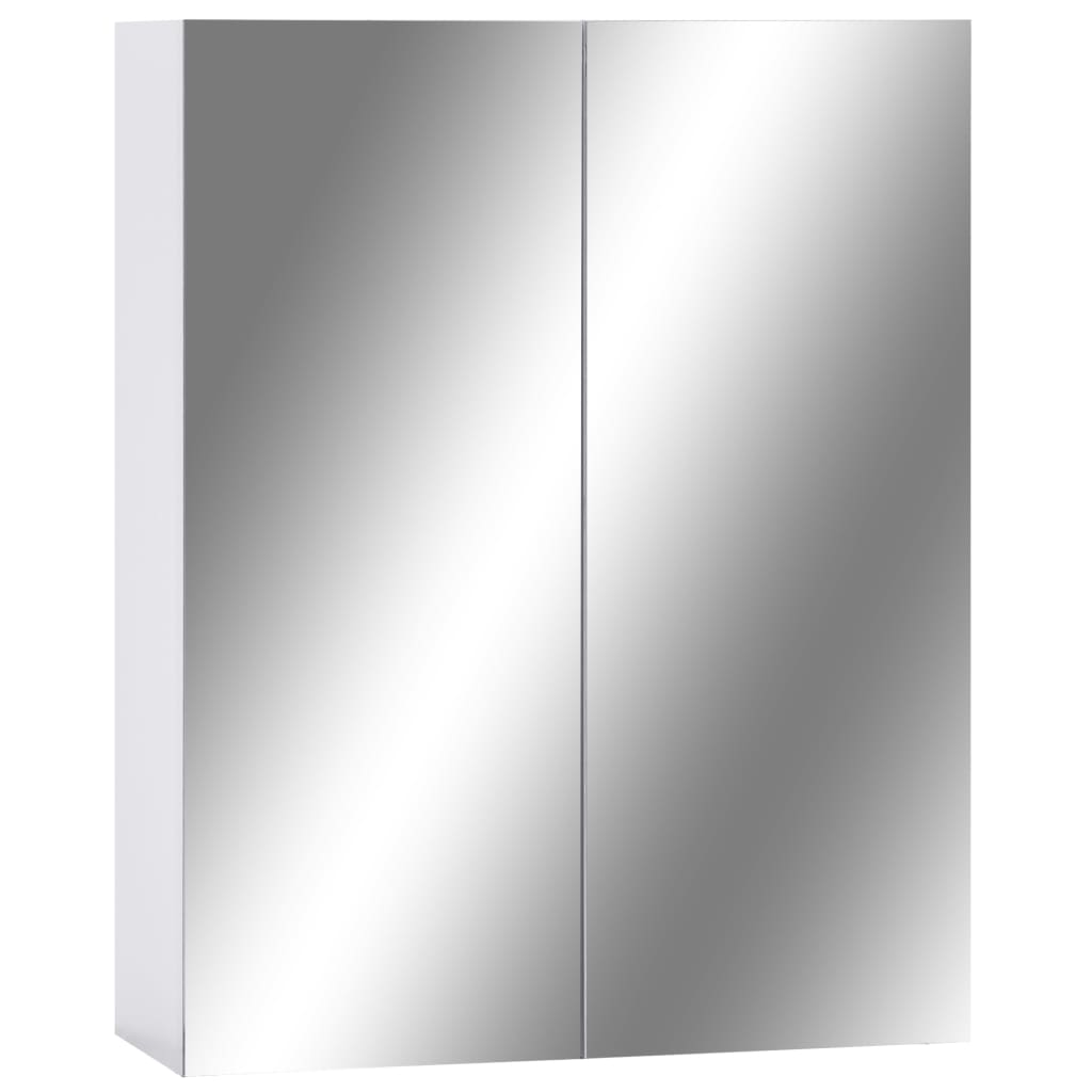 Baderomsspeil Speilskap til baderom Hvit 60x15x75 cm