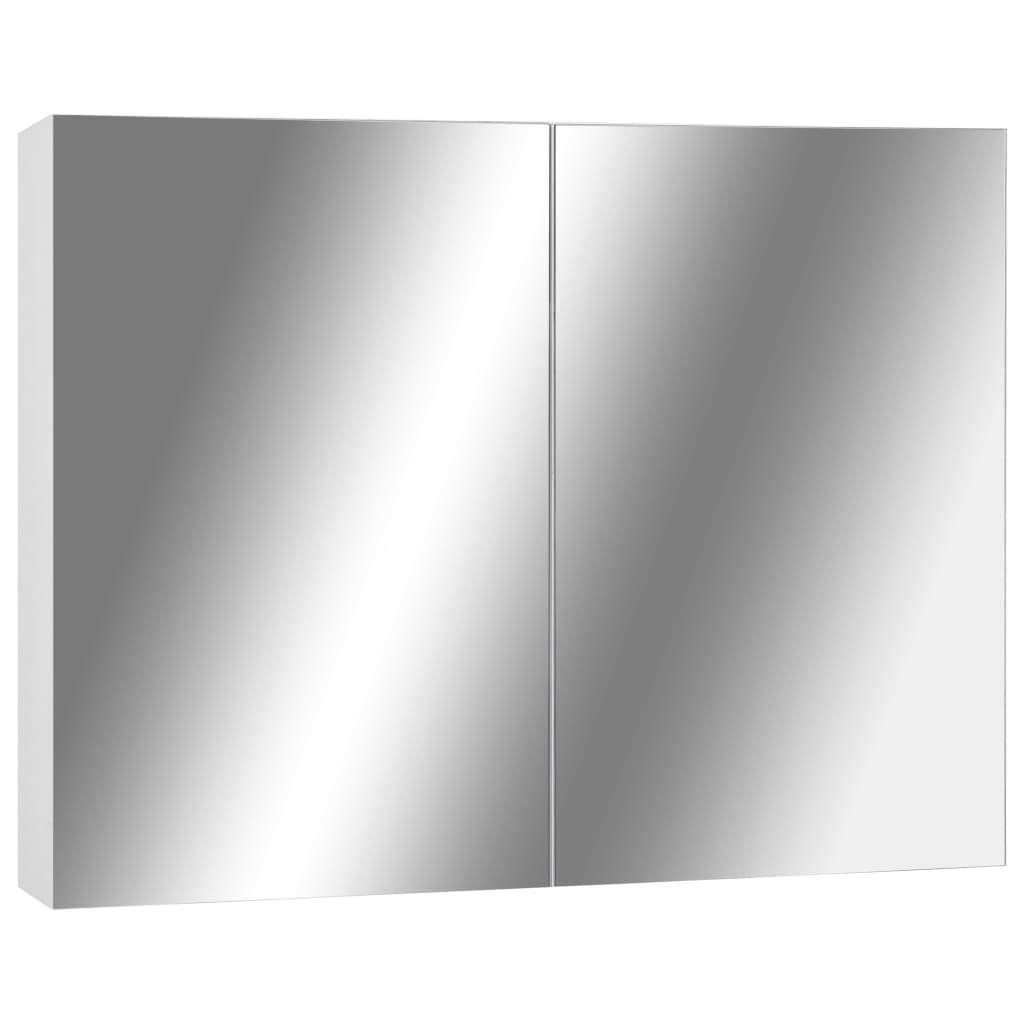 Baderomsspeil Speilskap til baderom Hvit 80x15x60 cm