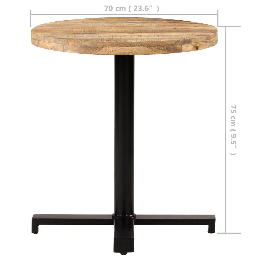 Hagebord Tre Cafébord Bistrobord rundt Ø70x75 cm grovt mangotre
